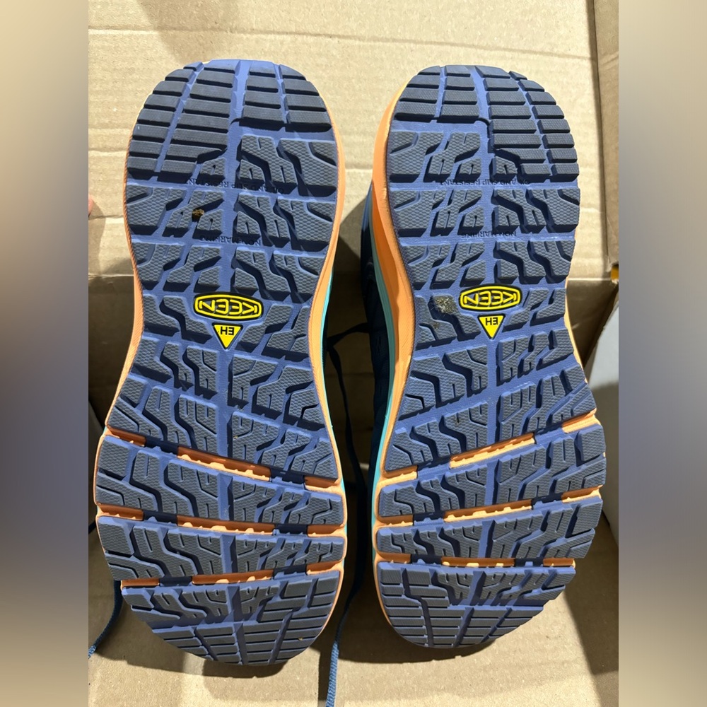 KEEN Women's Navy Athletic Sneakers with Teal and Coral Accents - Picture 4 of 7